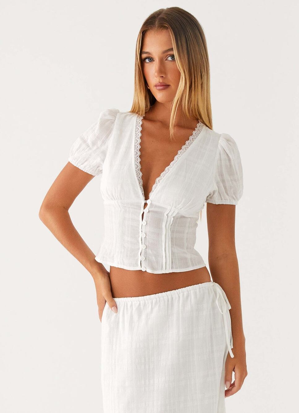 Peppermayo Sweet Lullaby Button Up Shirt  in White - 4